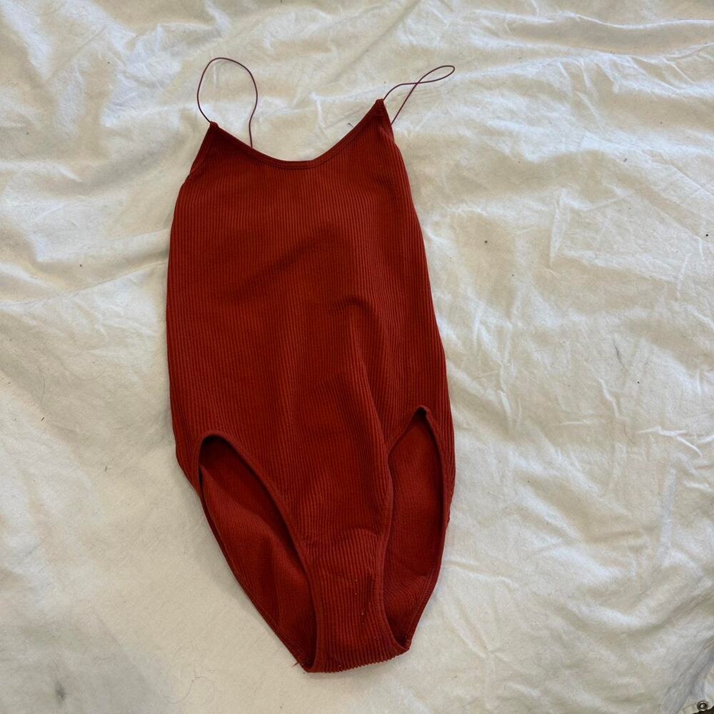 Urban Outfitters Out From Under Women’s Small Rust Ribbed Bodysuit